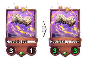 Hecate's Spellbook is now a 3/3 (was a 3/1).