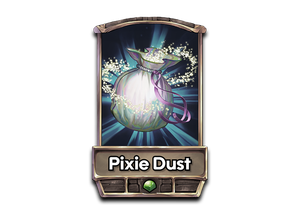 Pixie Dust in greyed out and made inactive.