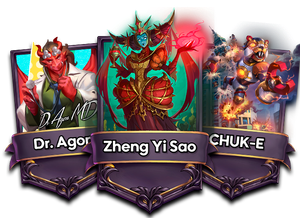 Dr. Agon MD, Queen of the Drowned and Chuck E alt art skins are rotating into the shop.