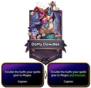 Dotty Dawdles now doubles buffs from spells to Animals and Mages (was only Mages).