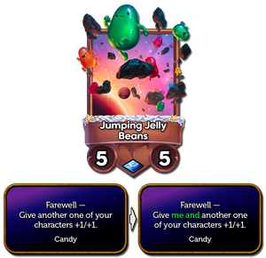 Now buffs itself as well as another random character instead of just another random character.