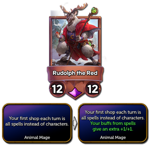 Now also buffs your spells +1/+1 in addition to his normal ability