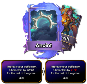 Annoint now buffs characters +1/+1 instead of +2/+2