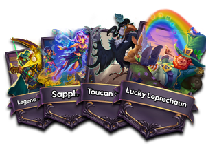 Lucky Leprechaun, Legend of Loxley, Sapphire and Toucan Samuel.