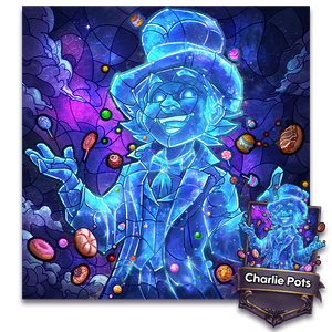 Stained-glass variant artwork for Charlie Pots.