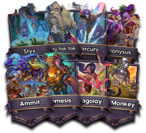Free captain cards: Styx, Yakety Yak Yak, Mercury, Dinonysus, Ammit, Nemesis, Anagolay, Iron Monkey.