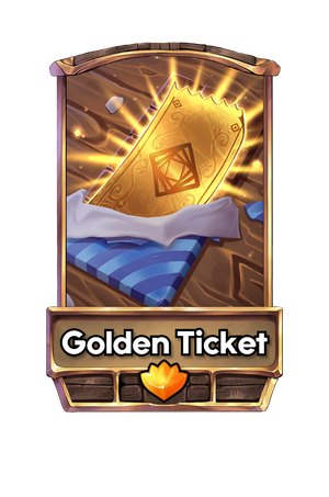 A Golden Ticket card.