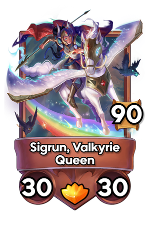 A Sigrun, Valkyrie Queen card.