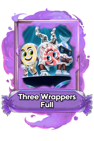 A Three Wrappers Full card.
