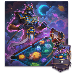 Set and Osiris play a cosmic game of pool.