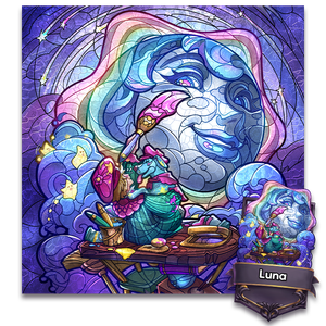 Stained-glass variant artwork for Luna.